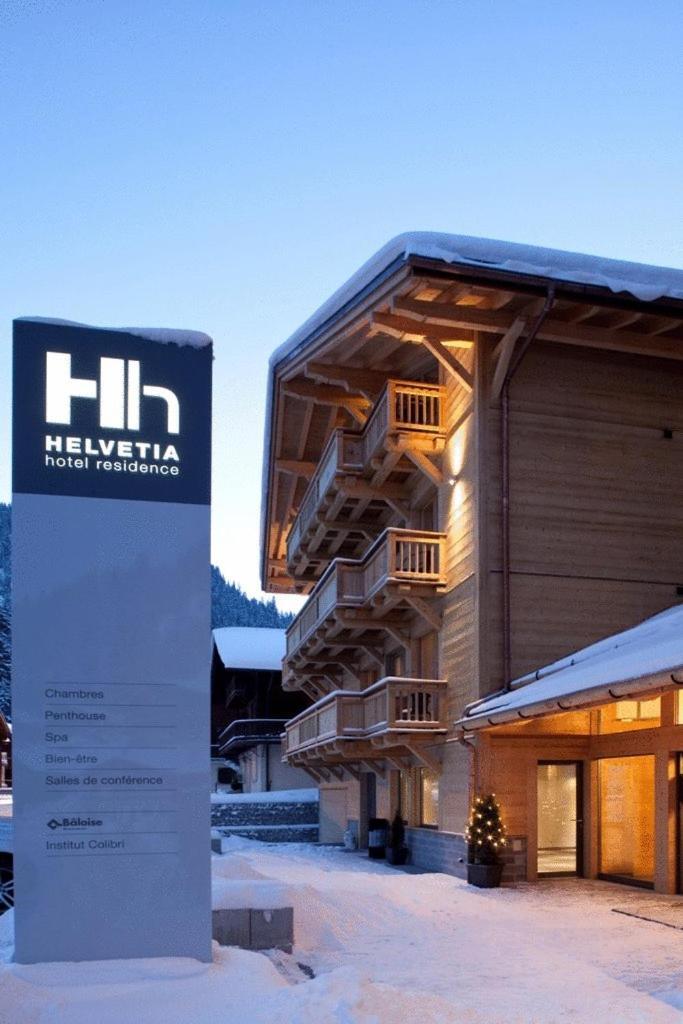 Helvetia Hotel Morgins Exterior foto